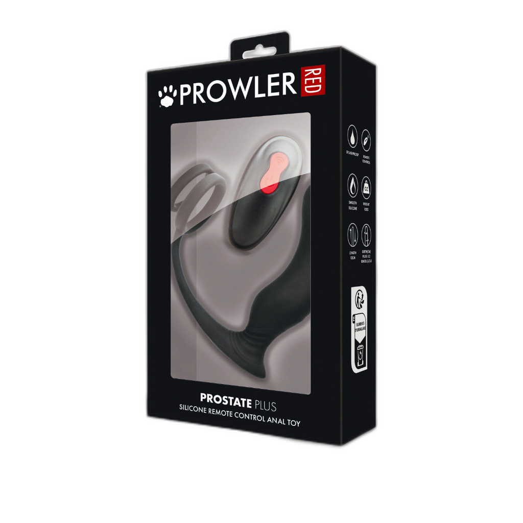 Prowler RED Prostate Plus Remote Control Vibrating Prostate Massager & Cock Ring Black