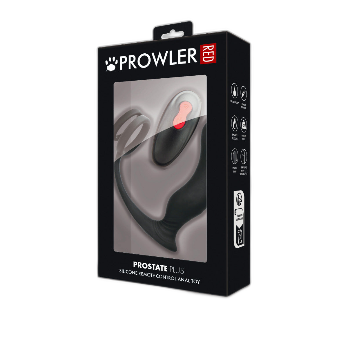 Prowler RED Prostate Plus Remote Control Vibrating Prostate Massager & Cock Ring Black