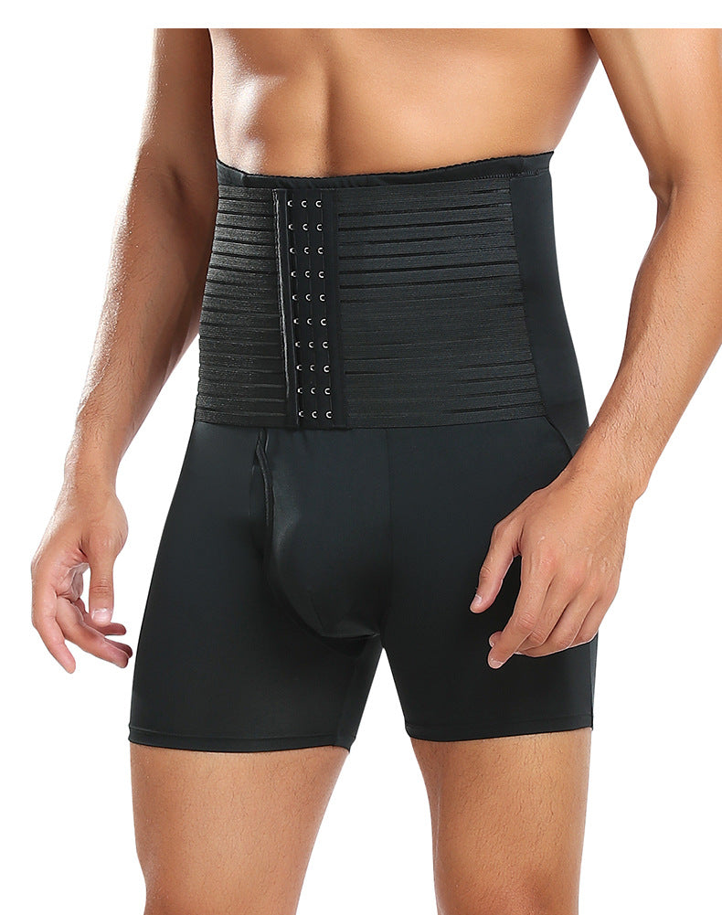 Men's Tummy Control Boxer Briefs with Open Fly