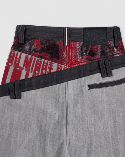 KIIKIO Y2K Asymmetric Jeans