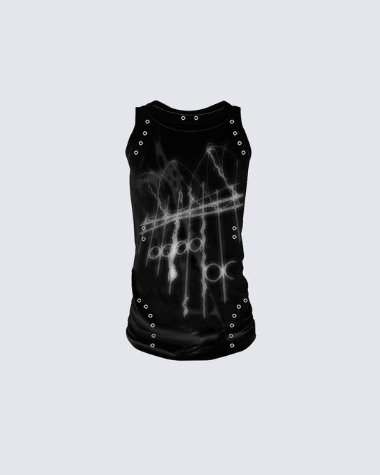 American Gothic Rivet Slim Fit Tank Top