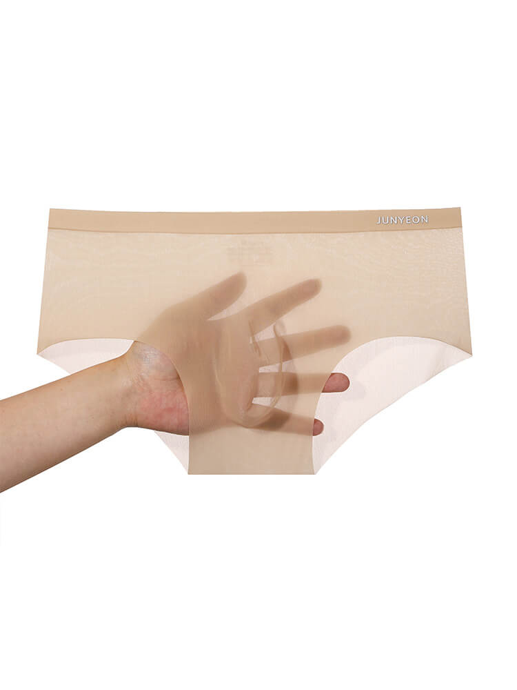 Men's Sexy Sheer Breathable Nude-Feel Ice Silk Briefs