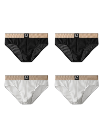 4-pack Men's Anti-Chafing Odor-Control Comfy Waistband Briefs