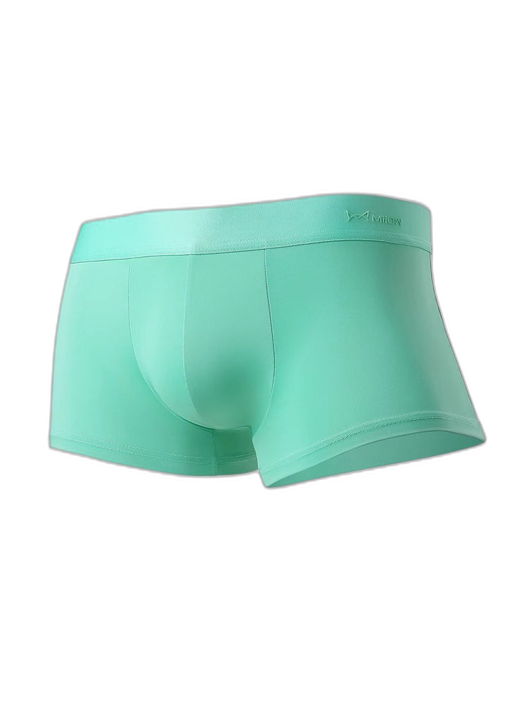 3 Pack Men's Ultra-thin Ice Silk Seamless Solid Trunks