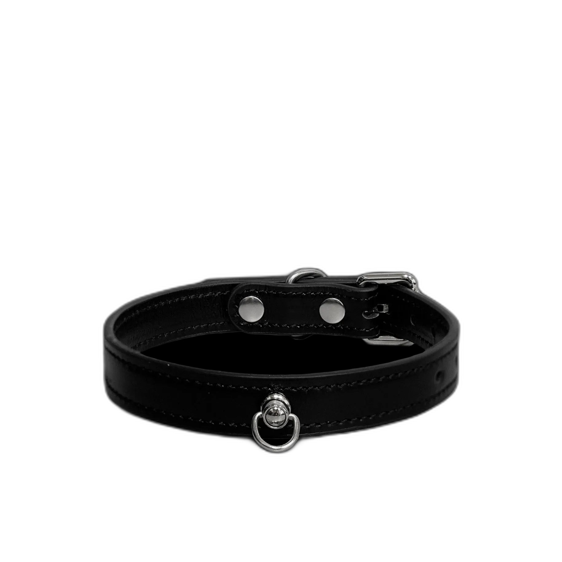 Tumbled Leather Slim Choker