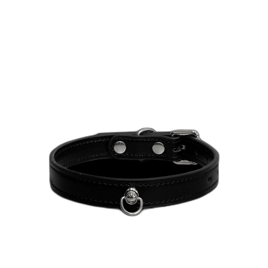 Tumbled Leather Slim Choker