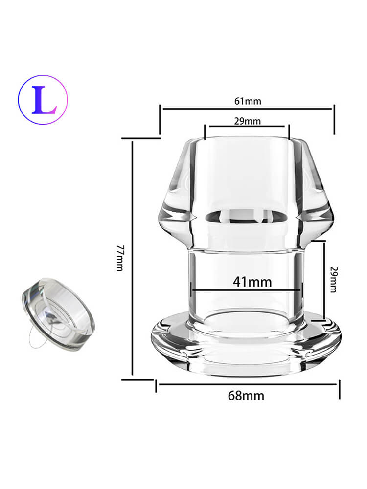 Transparent TPE Anal Plug With Plug