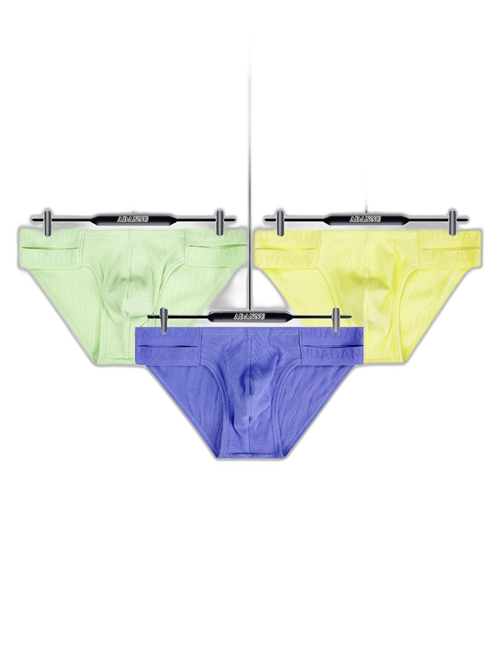 Pure Cotton Dual Waistband Sexy Sporty U-Pouch Men's Bikini