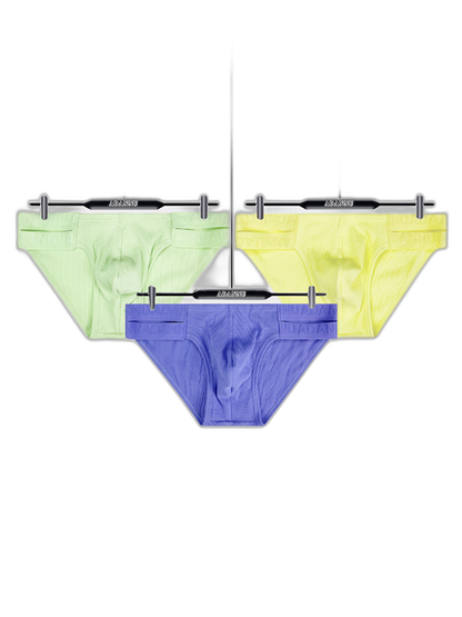 Pure Cotton Dual Waistband Sexy Sporty U-Pouch Men's Bikini
