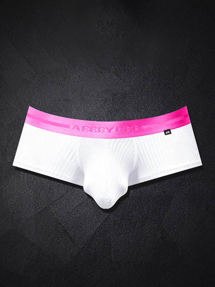Men's Shiny Stripes Sexy Low-Rise Boxer Briefs