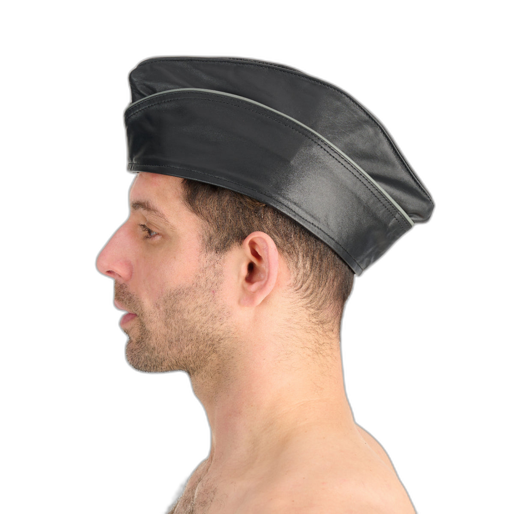 Prowler RED Leather Triangle Cap Black Grey