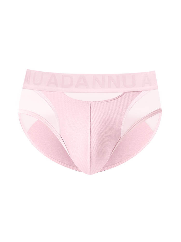 Men's Sexy Sheer Mesh Spliced Elastic Briefs