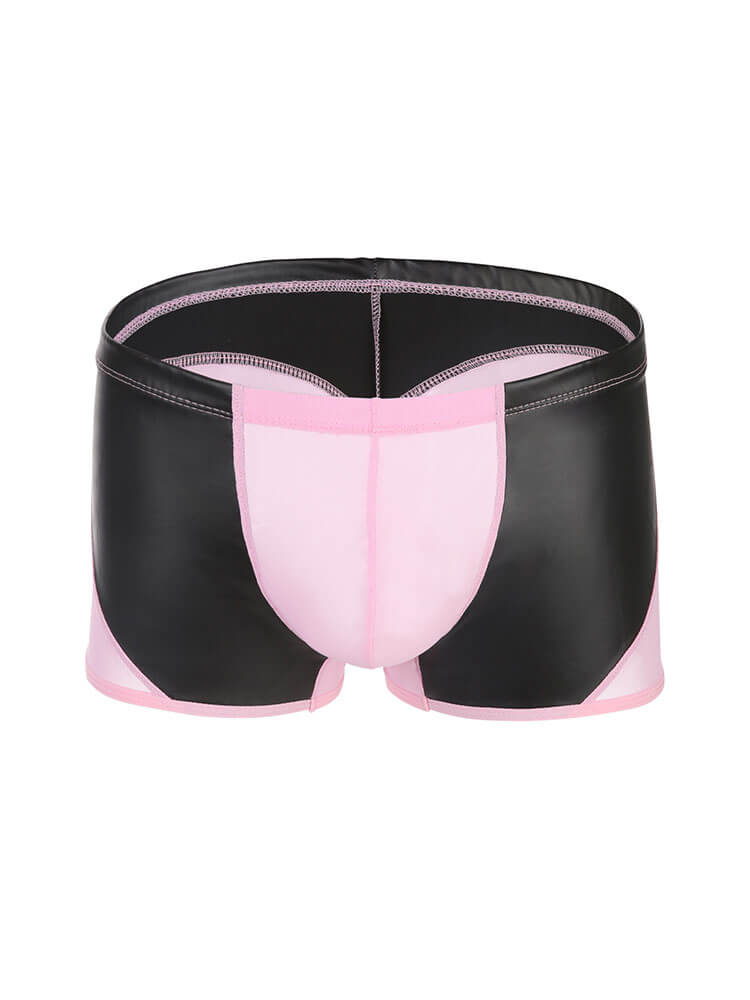 Men's Colorblock Low-Rise Transparent Boxer Briefs