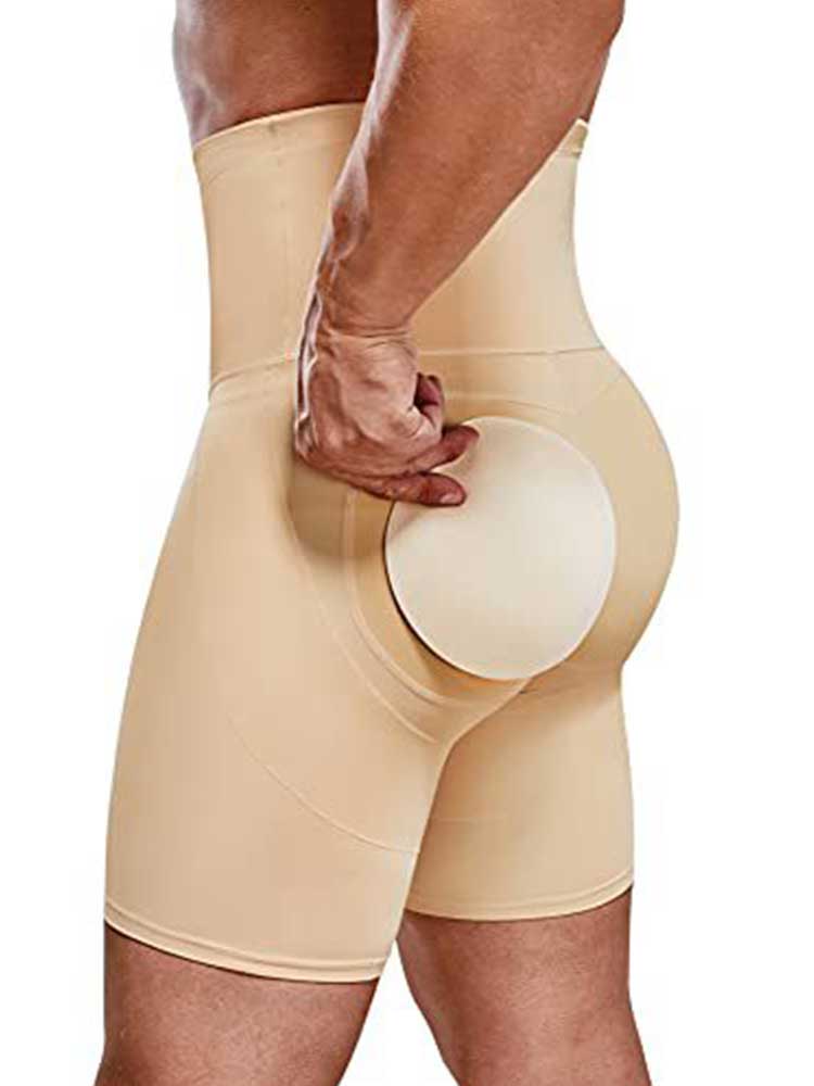 Men's High-Waist Padded Butt Lifter Shaper Trunks
