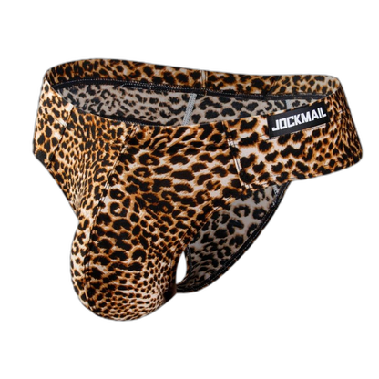 Jockmail Leopard Sizzle Thong