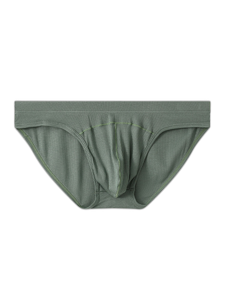 3 Pack Men's Sexy Threaded U-Shaped Briefs