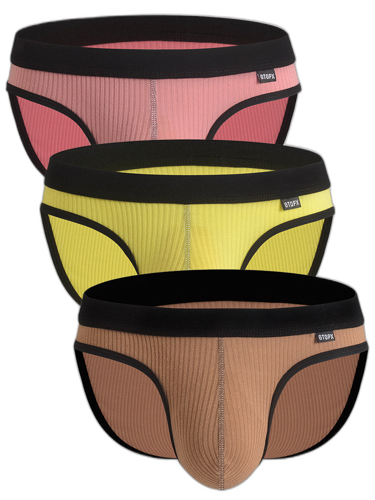 3 Pack Low Rise Soft Briefs With Support Pouch