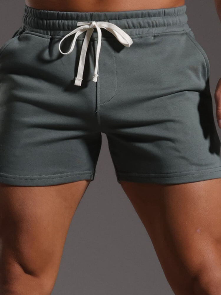 Men's Casual Cotton Drawstring Athletic Short