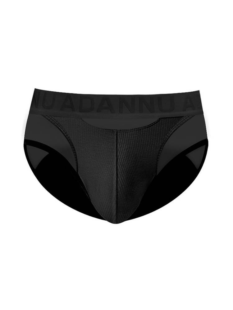 Men's Sexy Sheer Mesh Spliced Elastic Briefs