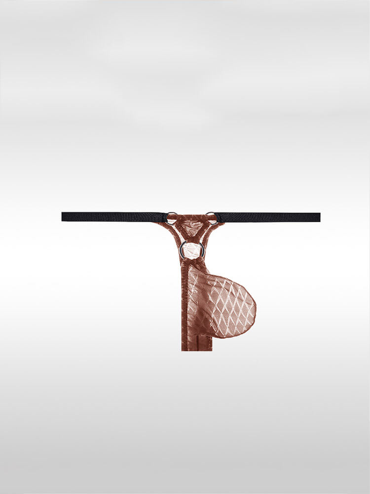 Men's Ultra-Thin Transparent Low-Rise Ring Thong