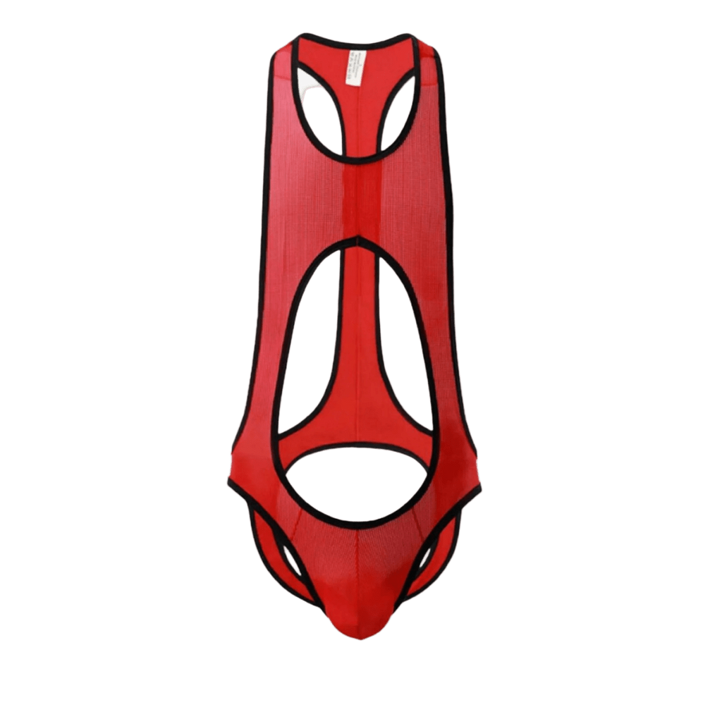 Open Back Singlet Red