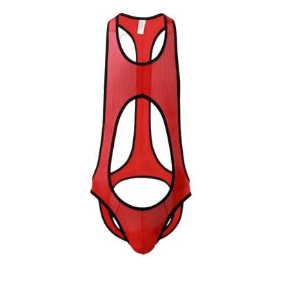 Open Back Singlet Red