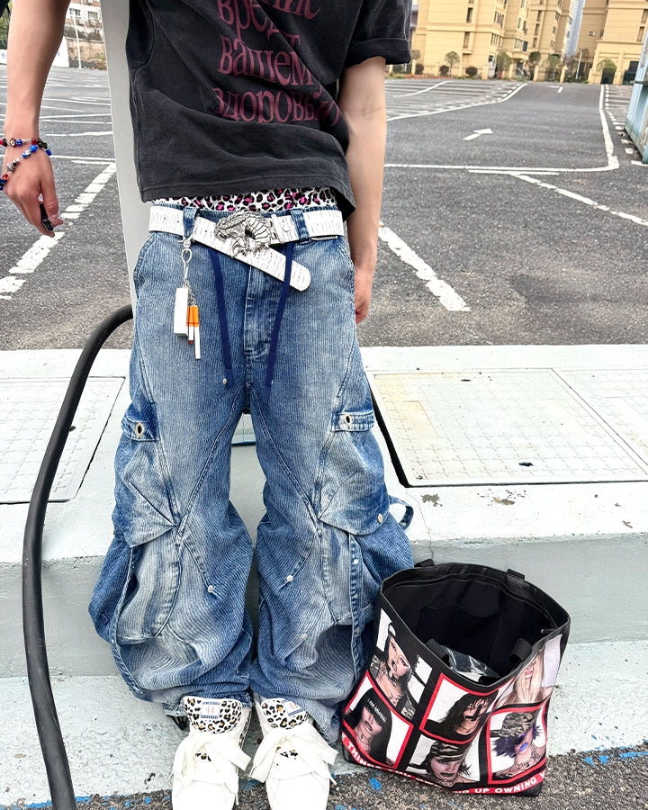 KIIKIO Baggy Cargo Jeans