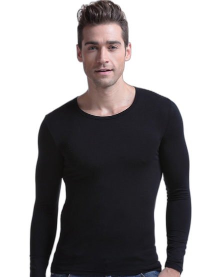 Mens Ultra Soft Low Cut V-Neck Thermal Shirt