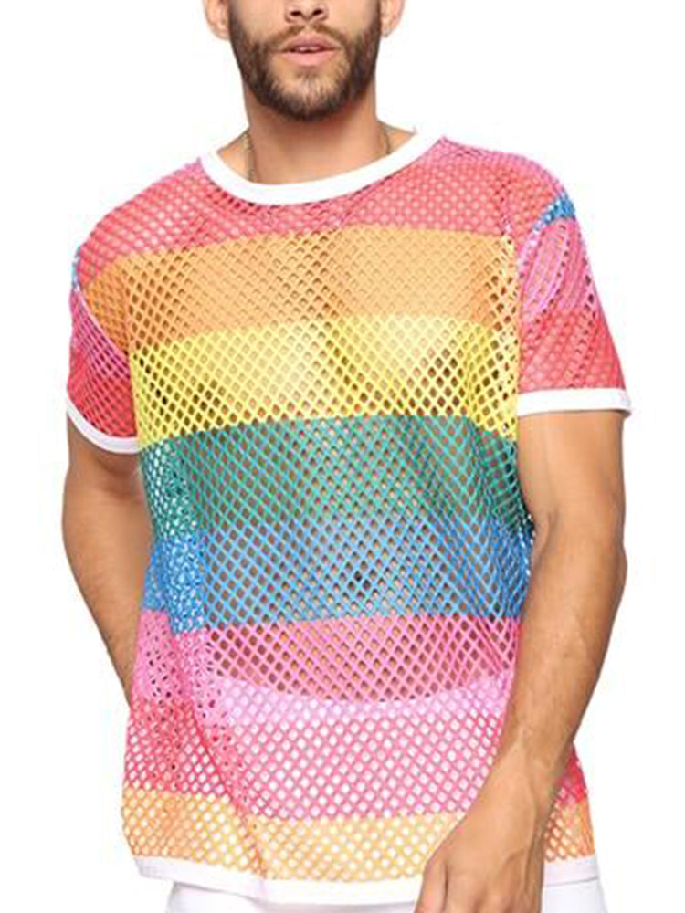 Rainbow Mesh T-Shirt
