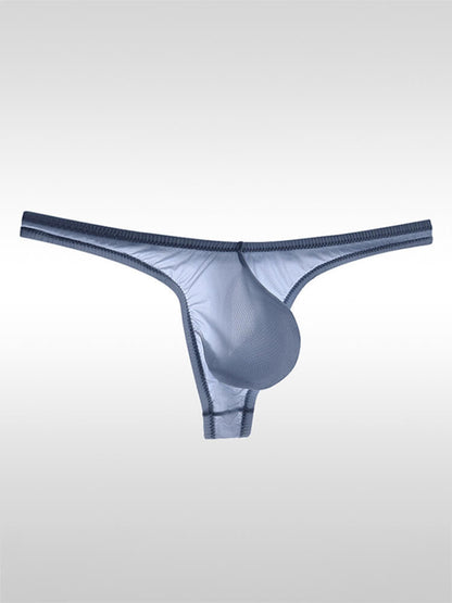 Men's Sexy Sheer U-Bulge Pouch Ice Silk Thong