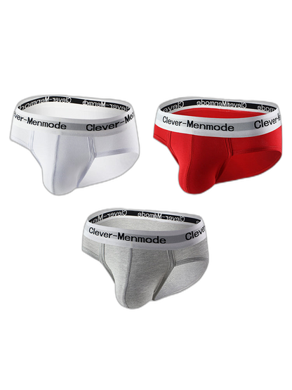 3 Pack Men's Supportive Fit High-Stretch Ultra-Soft Cotton Classic Briefs