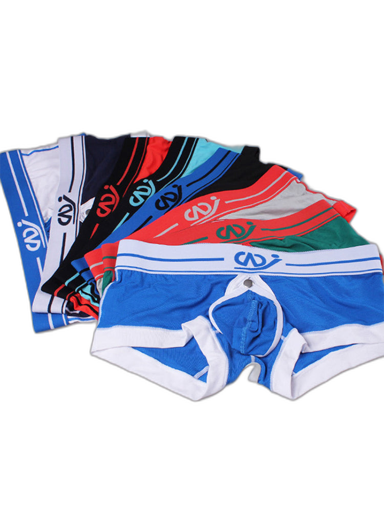 2 Pack Men's Large Pouch Back Opening Sexy Trunks