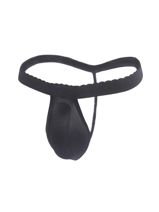 Men's Sexy Low-Rise 3D Sponge Cup Revealing Thong