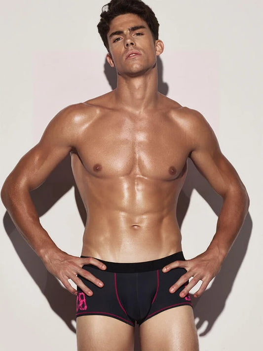 Men's Skeleton-Print Stretch Nylon Boxer Briefs