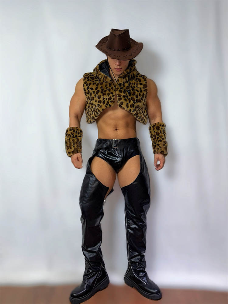 Men's Sexy Leopard Performance Costume Set