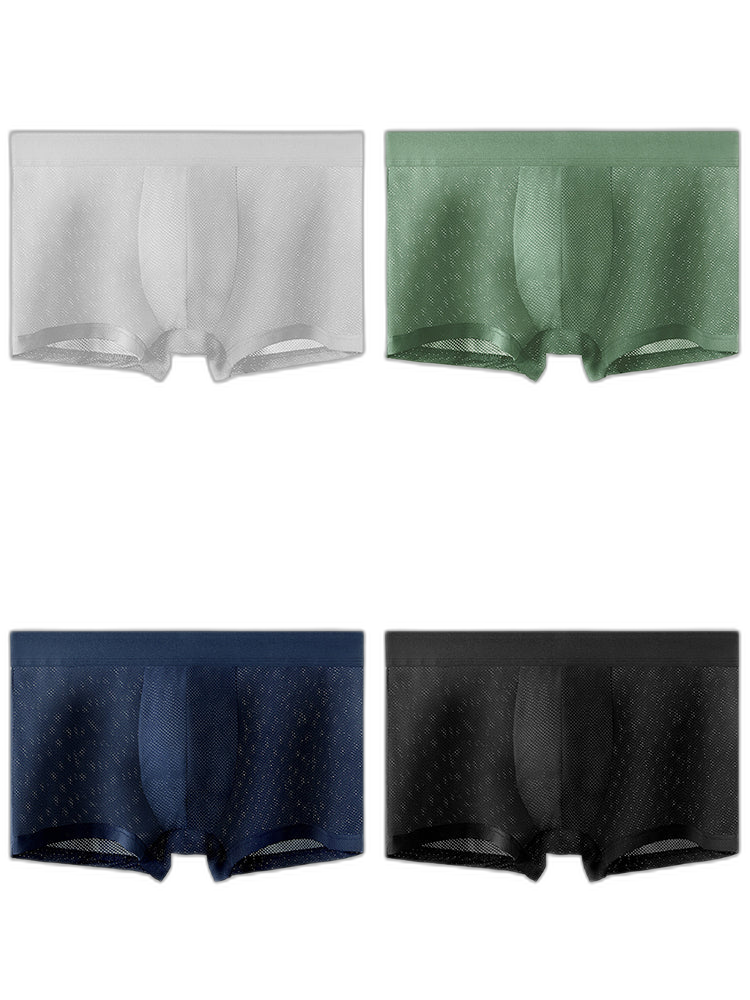 4 Pack Men's Thin Ultra Breathable Mesh Trunks