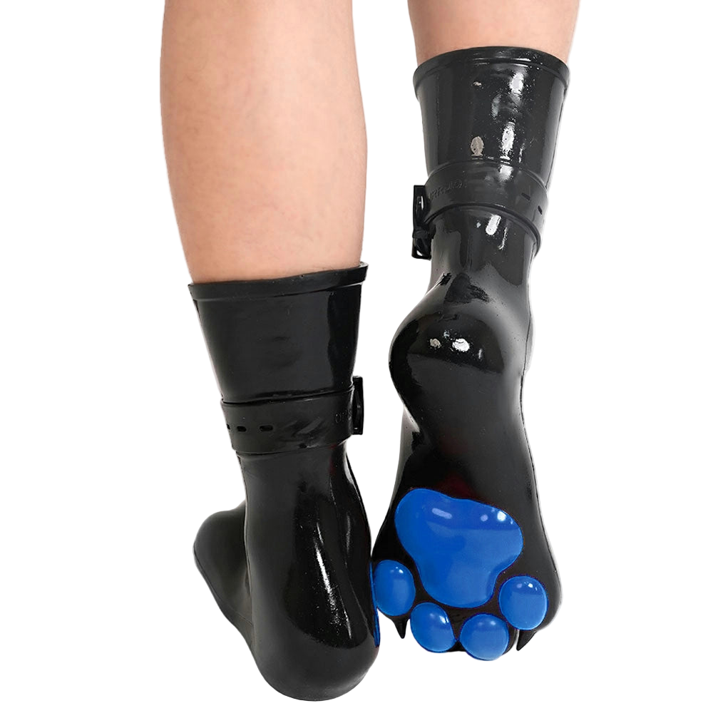 Furrjoi Silicone Canine Paw feet with Bindings Blue