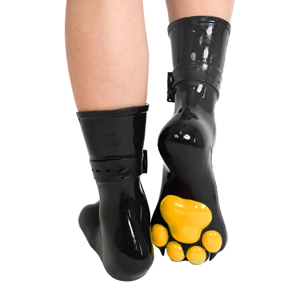 Furrjoi Silicone Canine Paw feet with Bindings Yellow
