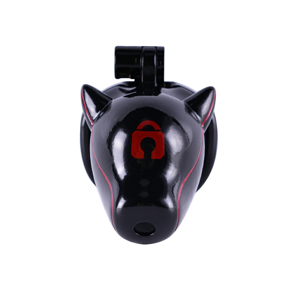 Furjoi Drone Hood Chastity Cage Red