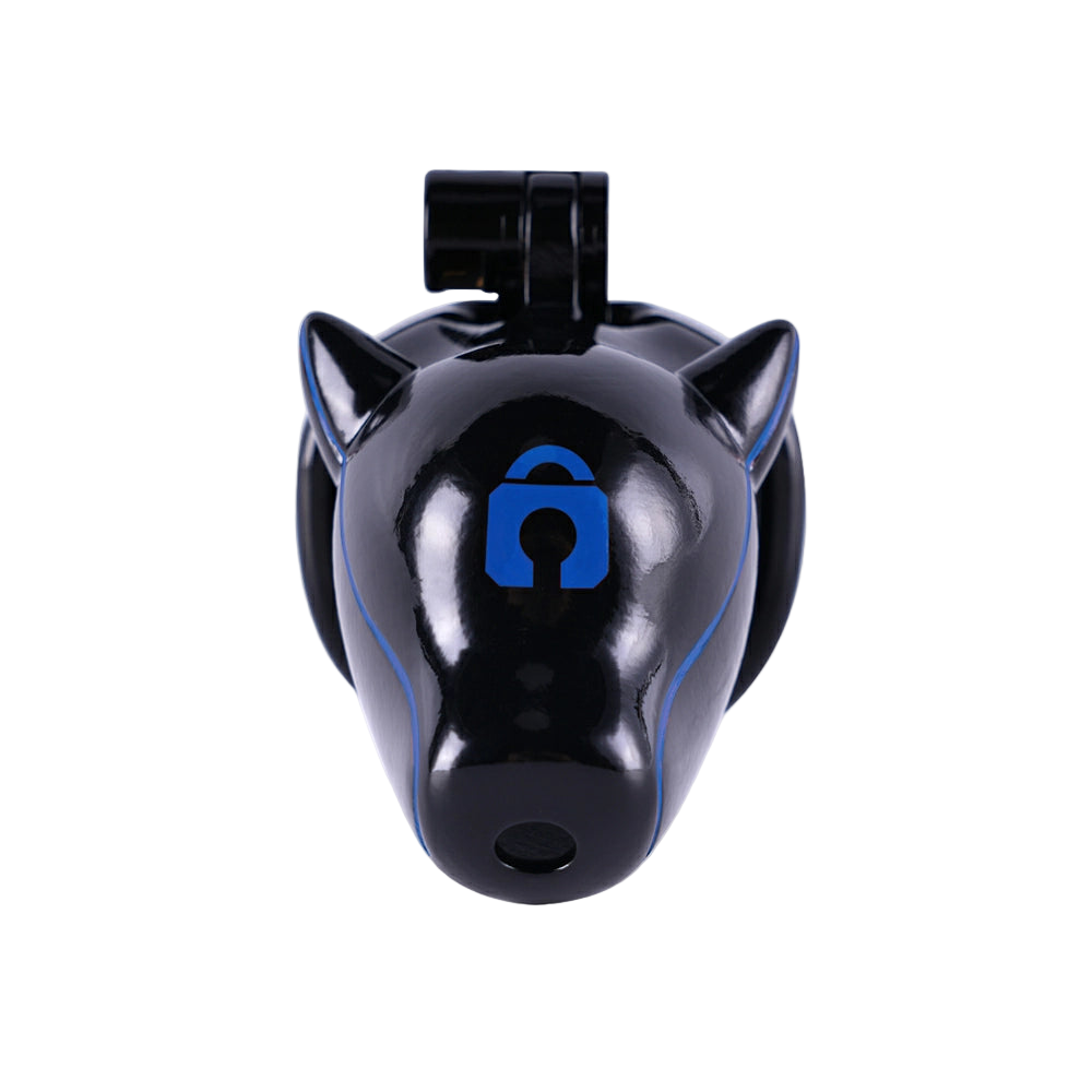 Furjoi Drone Hood Chastity Cage Blue