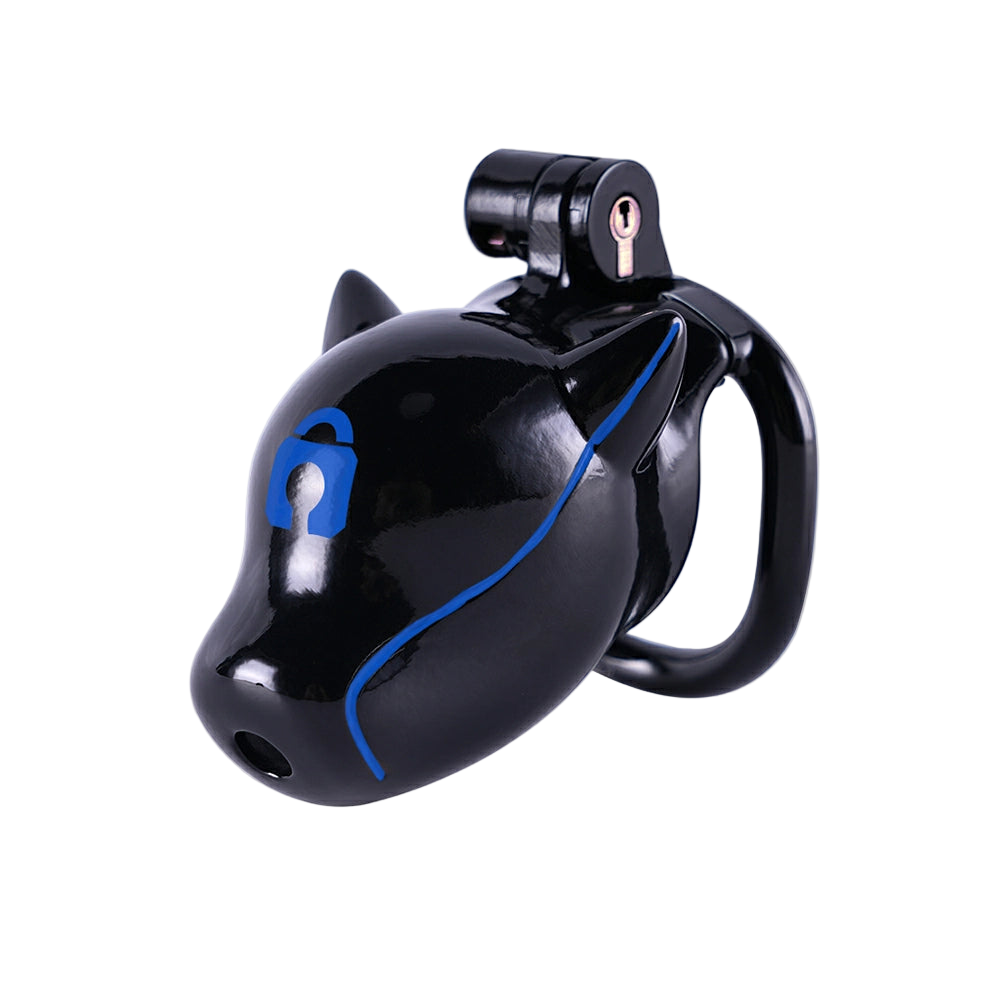 Furjoi Drone Hood Chastity Cage Blue