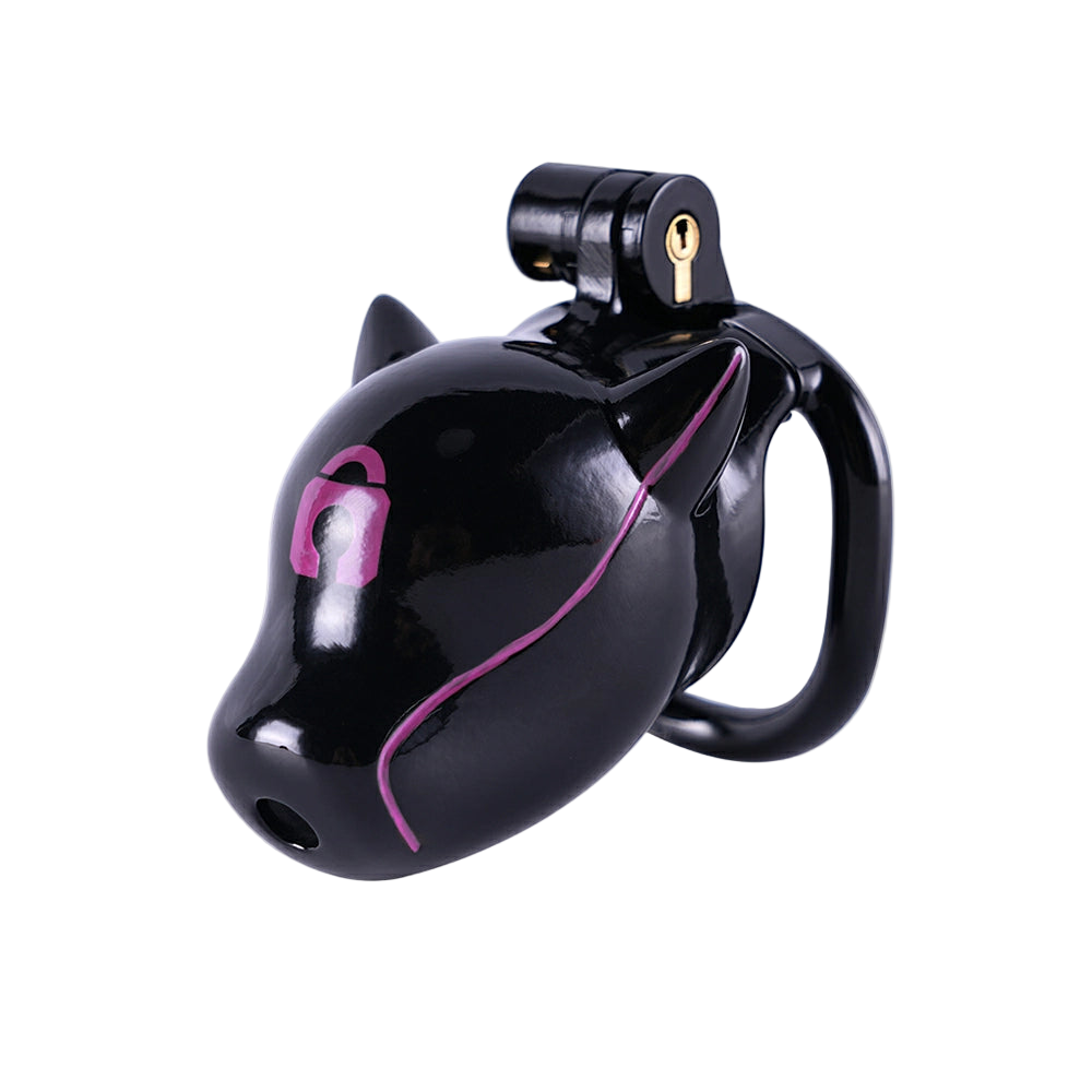 Furjoi Drone Hood Chastity Cage Purple