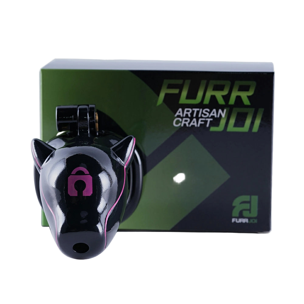 Furjoi Drone Hood Chastity Cage Purple