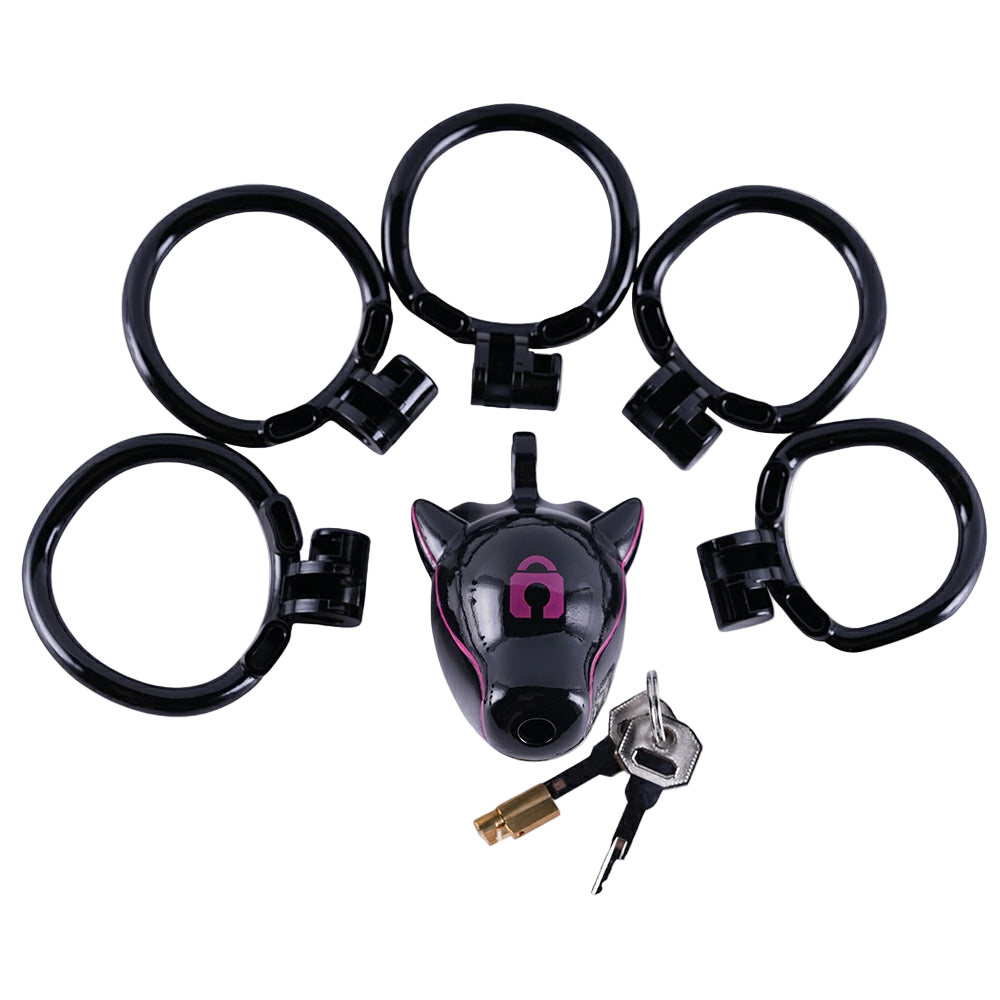 Furjoi Drone Hood Chastity Cage Purple