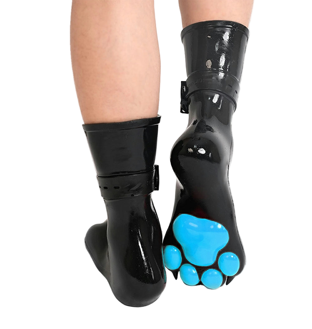Furrjoi Silicone Canine Paw feet with Bindings Light Blue