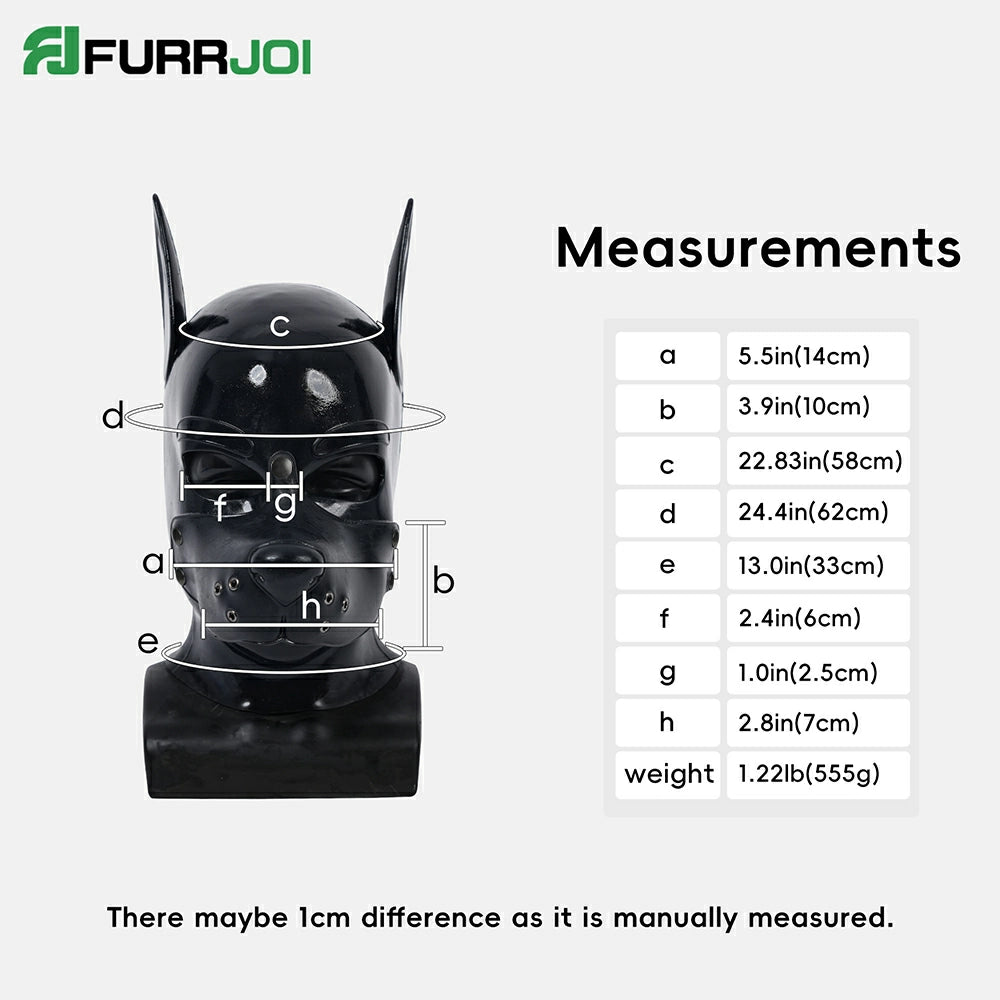 Furrjoi Silicone Pup Hood Black