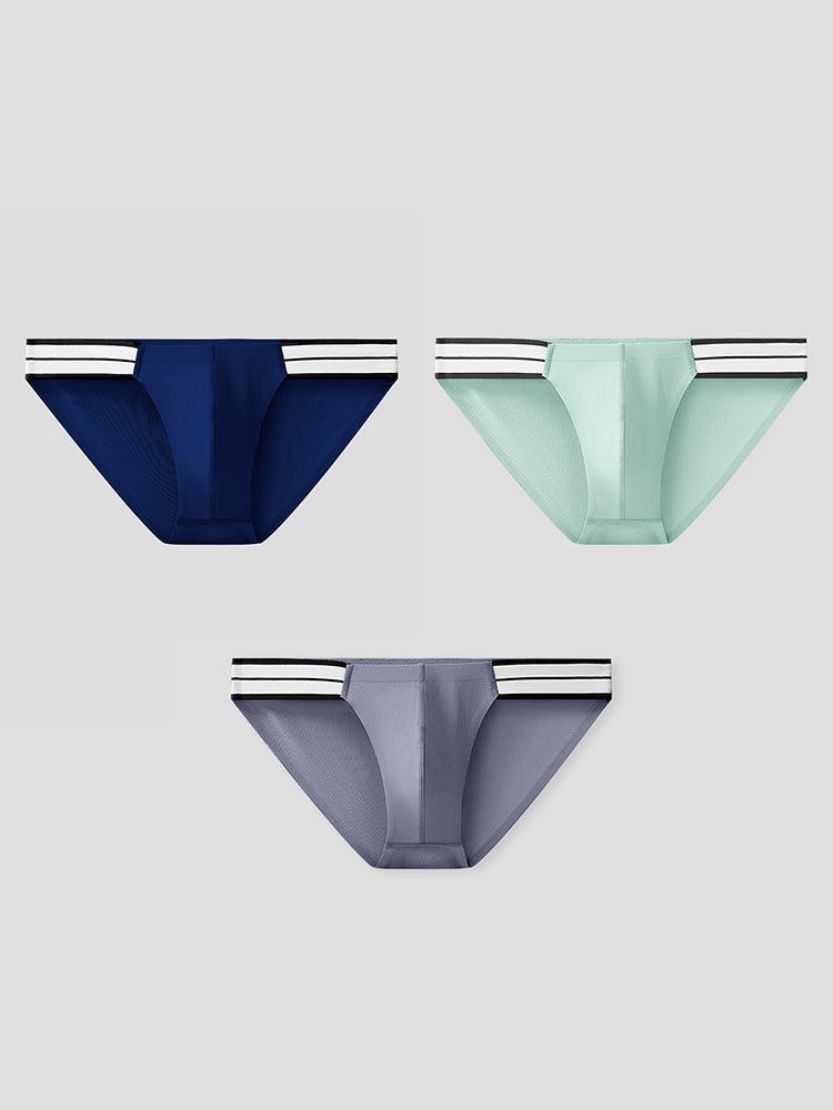 3 Pack Men’s Breathable Ice-Touch Athletic Briefs