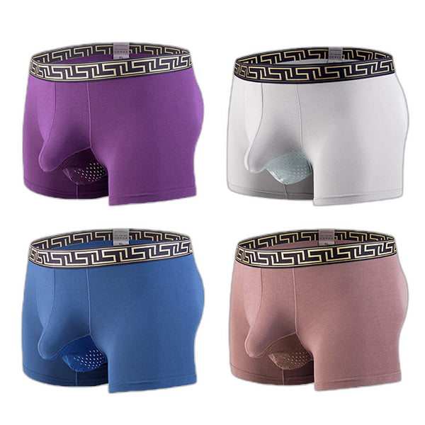 4 Pack Separate Ball Pouch Breathable Trunks