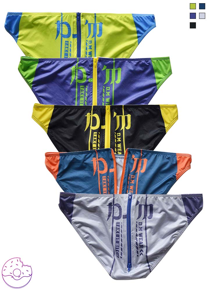 D.M Low Rise Sexy Zipper Briefs
