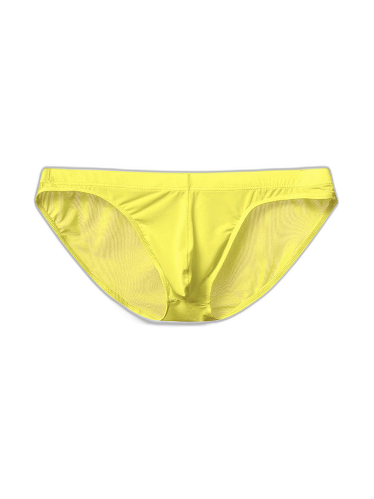 Men's Low Waist Ice Silk Transparent Seamless Briefs